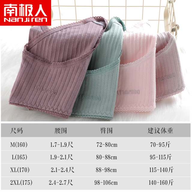 Antarctic underwear women's pure cotton crotch thin all cotton crotch women's breathable mid waist antibacterial girls' Summer Triangle shorts Antarctic underwear women's pure cotton crotch thin all cotton crotch women's breathable mid waist antibacterial girls' Summer Triangle shorts