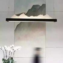 New Postmodern New Chinese Creative Landscape Art Chandelier Restaurant Book Room Tea Room Bar Counter Rectangular Engineering Lamps