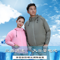 Summer clothes with fans to cool down air-conditioning clothing refrigeration outdoor thin UV protection sunscreen worker work clothes
