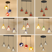 American creative personality restaurant chandelier Modern simple Nordic single-head bar light Retro nostalgic industrial style lamps