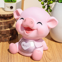 Piggy bank childrens cartoon plastic pig piggy bank piggy bank boys and girls large capacity creative cute
