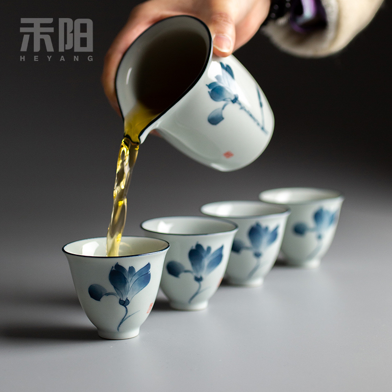 Send YangChun hand - made porcelain cups sample tea cup tea cup clay ceramic kung fu masters cup, household small cups