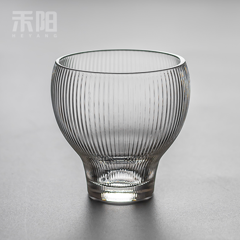 Send Yang glass thickening heat - resistant household large glass flower tea cups high - temperature explosion - proof high borosilicate glass