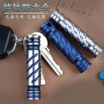 Portable pure titanium medicine warehouse sealed waterproof warehouse travel small medicine bottle box for elderly children medication protective equipment