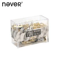 never marble series Gold long tail clip Fashion dovetail clip Creative color clip Office supplies ticket clip
