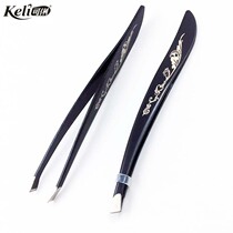 Cute stainless steel eyebrows tweezers black squint eyebrows