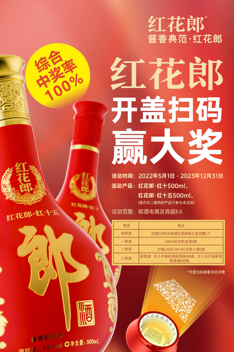 郎酒红花郎10酱香型高档白酒53度500ml宴请收藏送礼走亲戚