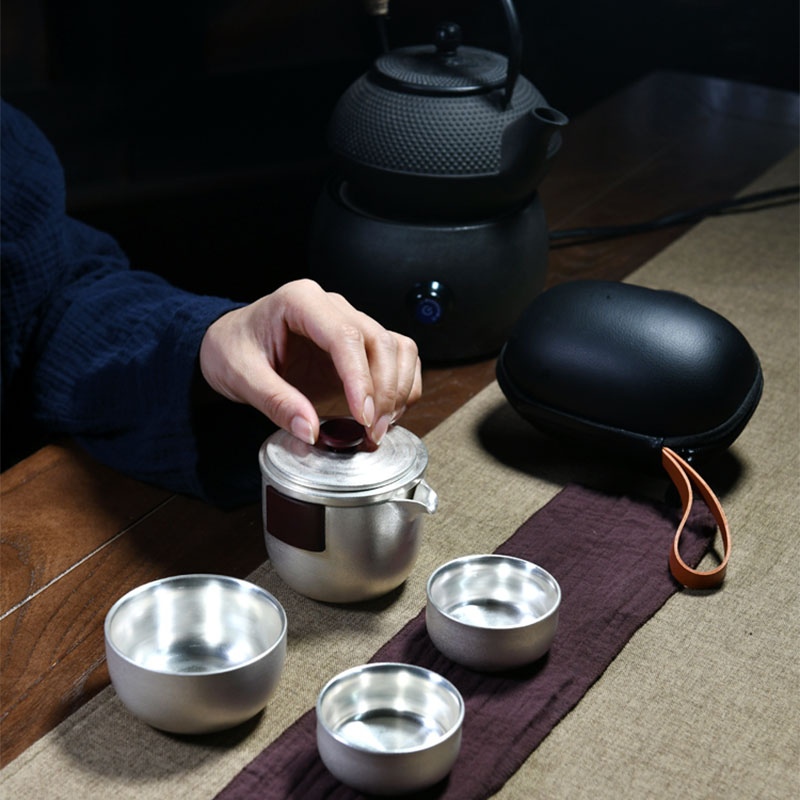 Xu ink to crack a cup of black hand coppering. As silver travel kung fu tea set is suing household contracted mini portable package