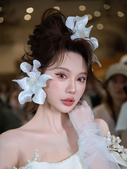 새로운 프랑스 신부 머리 장식 3 차원 레트로 시뮬레이션 꽃 메쉬 헤어 액세서리 여행 사진 웨딩 사진 드레스 액세서리 새로운 프랑스 신부 머리 장식 3 차원 레트로 시뮬레이션 꽃 메쉬 헤어 액세서리 여행 사진 웨딩 사진 드레스 액세서리