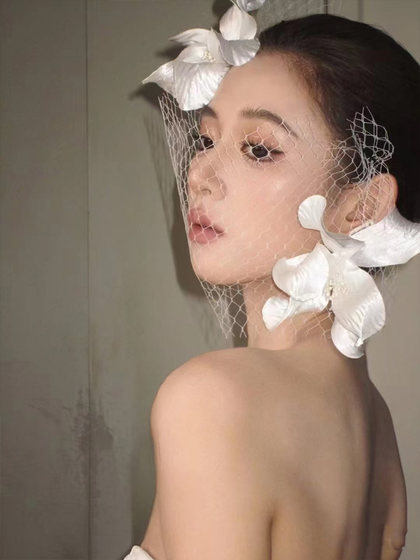 새로운 프랑스 신부 머리 장식 3 차원 레트로 시뮬레이션 꽃 메쉬 헤어 액세서리 여행 사진 웨딩 사진 드레스 액세서리 새로운 프랑스 신부 머리 장식 3 차원 레트로 시뮬레이션 꽃 메쉬 헤어 액세서리 여행 사진 웨딩 사진 드레스 액세서리