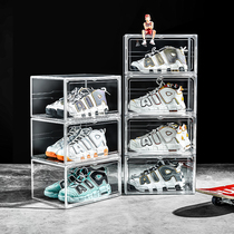 Fully transparent shoe box storage box acrylic shoe cabinet shoe collection display box AJ sneakers magnetic suction anti-oxidation shoe wall