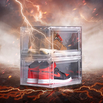 Shoe storage transparent dustproof drawer type collection shoe cabinet put aj sneakers artifact space plastic shoe wall shoe box