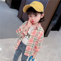 Girls' coat spring autumn 2022 new children's foreign-style shirt net red fashion baby girls' fashionable spring autumn clothes