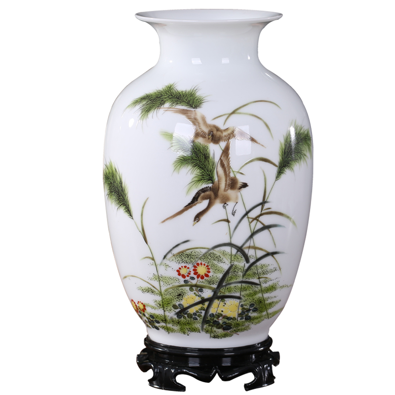 Jingdezhen ceramics contracted small and pure and fresh flower arranging floret bottle of the sitting room TV ark, home decoration crafts