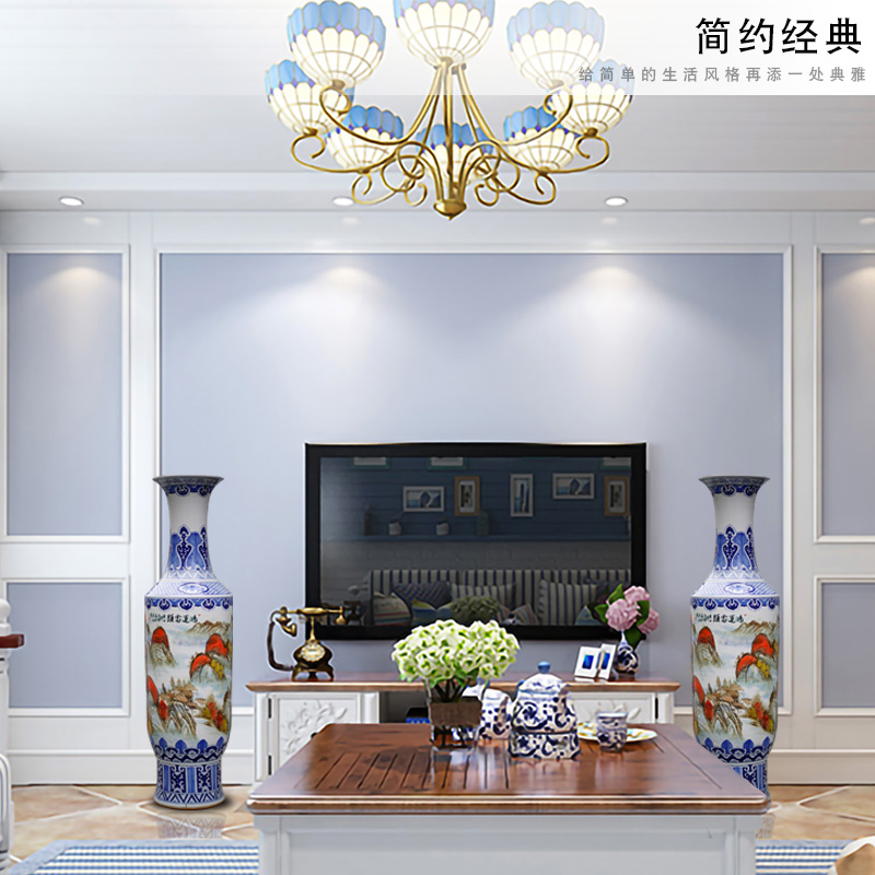 Jingdezhen ceramics hand - made luck landing a big vase hotel lobby furnishing articles company opening gifts