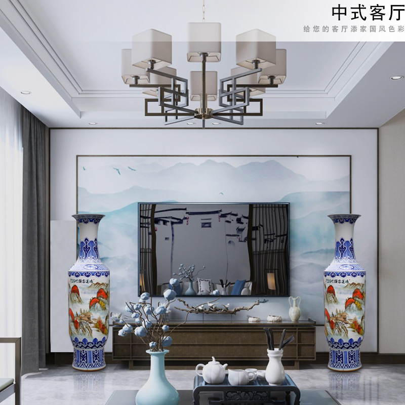 Jingdezhen ceramics hand - made luck landing a big vase hotel lobby furnishing articles company opening gifts