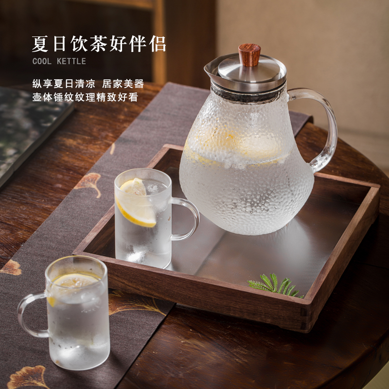 Cool Pyrex large capacity electric kettle TaoLu special high temperature resistant hammer stainless steel filter tea set