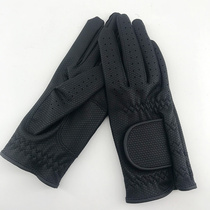 Equestrian gloves imported pu skin anti-slip riding training equipment for children's fingers sewing vesting equestrian gloves