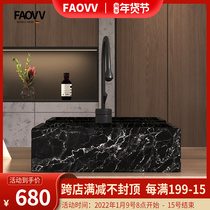 Stone stone wash basin square art table upper basin small apartment marble washbasin simple hotel Nordic