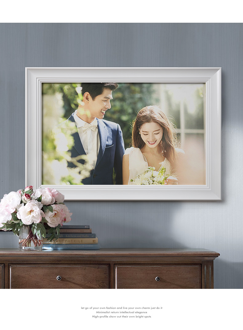 定制婚纱照相框放大挂墙卧室结婚照片大尺寸冲印洗照片全家福装框