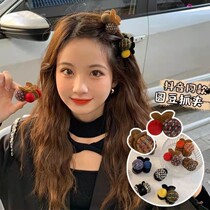 Autumn and winter hairpin side bangs clip Japanese catch clip forehead net red trumpet female temperament hairpin clip head trim clip