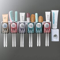 Wall-mounted toothbrush holder set toilet punch-free wash cup holder home creative toothbrush cup storage rack