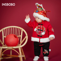 New Years Dress Baby Winter Dress Boy Baby New Year Tang Costume HanFu Thicken 011 Year Old Female Baby New Year Baby Year First Year Dress