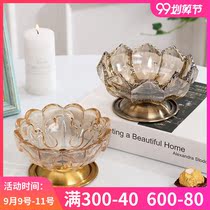 European creative crystal glass ashtray large luxury high-end furnishings home living room fashion personality accessories
