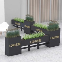 Aluminum alloy flower box protection custom fence with sales department iron flower box Commercial Street flower bed municipal road fence