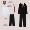 Men's long suit+men's white long sleeves+black pants+wine red tie with badge as a gift