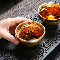 Jianzhan tea cup pure handmade gold oil drop Cup Kung Fu Tea Cup ceramic single small Master Cup female tea cup tea cup