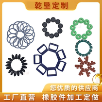 Vulcanised rubber article processed with silicone press-press spray printing silk-screen surface treatment