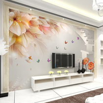 Custom TV background wall panel simple living room 3d Bamboo wood fiberboard European style 5d stereo 8d decorative high light painting