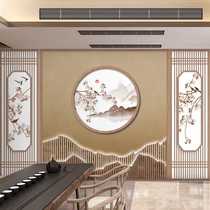 New Chinese classical bamboo wood fiber TV background wall Living room sofa integrated wall panel bedroom wall panel decoration painting