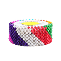 Childrens handmade DIY creative color pin decoration interspersed with fabric dolls and other handmade tools