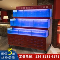 Seafood fish pond refrigerator fish tank commercial water circulation hotel wine fresh supermarket aquatic products selling fish glass shellfish pool