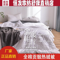 Hengfa Home Textile Cotton tribute satin hot melt quilt winter quilt core thickened warm double single student dormitory quilt