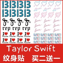 Taylor Swift Taylor Swift tattoo stickers DIY concert fan support stickers waterproof and durable