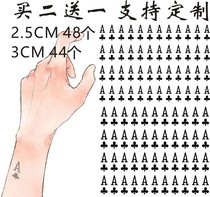DIY tattoo stickers personalized text plum blossom A wrist hipster cute custom waterproof and durable