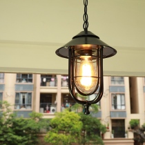 Outdoor Chandelia Solar Courtyard Lamp Waterproof Super Bright Retro Industrial Wind Outdoor American Villa Balcony Cool Pavilion Light