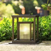 Solar Column Headlights Outdoor Waterproof Courtyard Lamp New Chinese Garden Pillar Villa Door Post Wall Wall Head Column Lamp