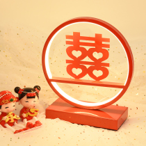 Desk lamp wedding bedroom wedding room bedside lamp bride dowry lamp pair of red lamp wedding gift Changming lamp