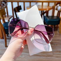 EW glasses female Korean version wave anti-UV light intense light nylon sunglasses driving special ink mirror lady big face slim