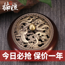 Incense burner pure copper pan incense burner home Xuande furnace large agarwood incense incense burner antique sandalwood stove creative ornaments