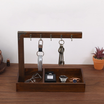 Nordic Xuanguan doorway Shoe cabinet hanging key Living room Creative pendulum piece Desktop containing box Bedroom bedside rack tray