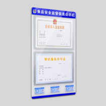 Business license health certificate catering food safety supervision health information bulletin board announcement display board