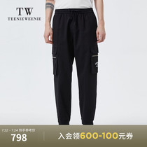 TeenieWeenie bear mens clothing 2021 autumn new black tie foot frock loose straight slacks