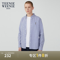 TeenieWeenie Bear mens spring and summer simple cold wind casual temperament striped long-sleeved shirt tide