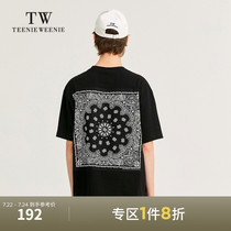 TeenieWeenie bear mens clothing 2021 summer new pocket round neck short-sleeved T-shirt tie-dye printing tide