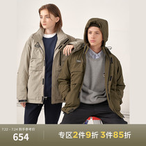 TeenieWeenie bear mens hooded frock cotton clothes in winter long thickened couple cotton coat coat tide